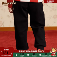 Paw in Paw PawinPaw卡通小熊童装新男女童卫裤新中式长裤中国风新年 黑色/19 110