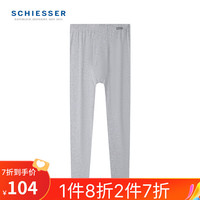SCHIESSER 舒雅 男士秋裤精梳棉内里薄绒棉毛裤柔软透气保暖裤20731Y 浅花灰7502 XL