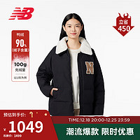 NEW BALANCE 23年女款保暖防风抗寒鸭绒户外羽绒服NPD4E122 BK L