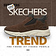 SKECHERS 斯凯奇 男鞋冬季加绒保暖一脚蹬轻便舒适拼接软底休闲鞋 CHBK巧克力色/黑色 42