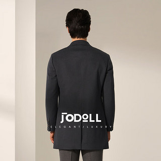 Jodoll 乔顿 商务休闲气质舒适羊毛桑蚕丝男大衣外套 灰绿色 46