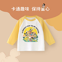 88VIP：Disney 迪士尼 长袖T恤打底衫米奇米妮儿童男童女童上衣纯棉秋冬2023新款