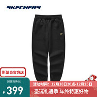 斯凯奇（Skechers）秋冬时尚针织束脚休闲运动长裤子男款L124M028 碳黑/0018 S