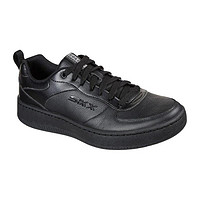 SKECHERS 斯凯奇 男士流行低帮皮革系带经典休闲户外运动鞋237188 BLACK 7