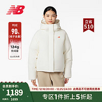 NEW BALANCE NB秋冬23女款经典简约鸭绒连帽羽绒服 IV NPD43212 XL