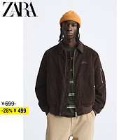 ZARA 男装 刺绣灯芯绒夹克外套 8281435