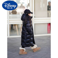 Disney 迪士尼 女童长款小童冬装儿童过膝加厚免洗洋气男童保暖冬羽绒服 长款羽绒服 加厚款 130(身高110-120)