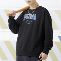 PUMA 彪马 男装女装 2024春季运动服潮流时尚休闲圆领卫衣套头衫 682929-01 XS(165/88A)