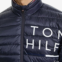 TOMMY HILFIGER 男装印花LOGO拉链立领保暖铺棉夹克外套MW0MW21018