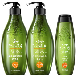 seeyoung 滋源 无患子控油轻盈洗头水 400ml*2+200ml（会员买2赠 补充装200ml）