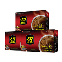 G7 COFFEE 越南G7黑咖啡粉速溶无蔗糖提神美式纯咖啡30g*3盒(45袋)