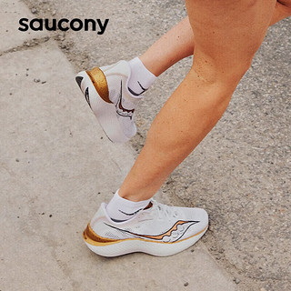 索康尼（SAUCONY）男鞋 2023冬啡鹏3竞速跑鞋轻便透气耐磨缓震跑步鞋 啡鹏3/冲金时刻 44.5码