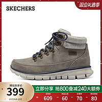 SKECHERS 斯凯奇 冬季加绒高帮鞋休闲户外机能缓震绑带女鞋短筒靴