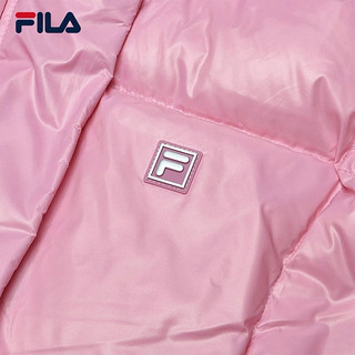 FILA 斐乐 Emerald斐乐女士长款羽绒服2023冬新款休闲简约宽松连帽上衣