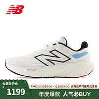 NEW BALANCE NB男鞋女鞋1080 v13系列专业缓震运动舒适跑步鞋 白色 M108013A 男款 标准鞋楦D 43 (男码脚长27.5cm)