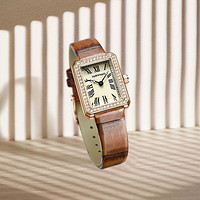 88VIP：马克华菲 女表新款复古方形时尚镶钻石英手表秋季百搭腕表