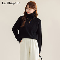 La Chapelle 高领毛衣宽松休闲百搭2023冬季新款保暖显瘦绵阳绒毛衣