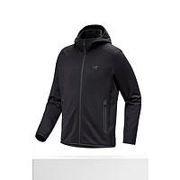 ARC'TERYX 始祖鸟 KYANITE男士连帽黑色弹力抓绒夹克外套