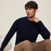 1980【100%山羊绒】22秋冬圆领通勤风男式套衫