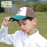 欧育 儿童帽子春秋男童女童鸭舌帽宝宝棒球帽学生户外遮阳帽B2225绿色