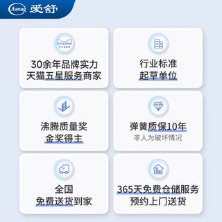  Asnug/爱舒 护脊防螨抗菌 乳胶床垫  1350mm*1900mm 1350mm*2000mm 1500mm*1900mm 1500mm*2000mm 1800mm*2000mm 20-25cm（含） 360度净螨pro 软硬双面