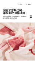 梓萌 冬季加厚牛奶绒床上四件套双面法兰珊瑚绒被套加绒床单床笠公主三