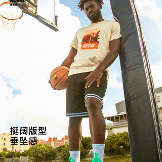 DECATHLON 迪卡侬 篮球服速干t恤男篮球运动短袖透气宽松上衣夏IVJ2 黑色_mini篮筐 M