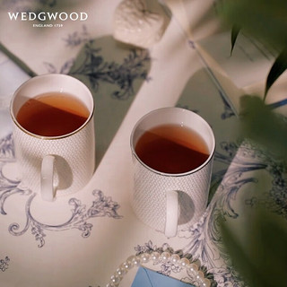 WEDGWOOD 威基伍德金粉年华马克对杯白金几何马克杯心形礼盒送爱人 白金几何心形礼盒（白+金）