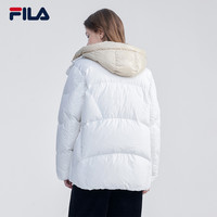 FILA Emerald斐乐女士中长款羽绒服休闲宽松连帽上衣