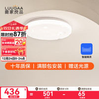 鹿家良品(LUUGAA) 一团/圆形奶酪吸顶灯现代简约奶油风客厅灯主卧室灯护眼中山灯具 49cm无极光48w天猫精灵