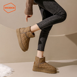 SHOEBOX 鞋柜 达芙妮旗下多款式雪地靴厚底增高面包鞋