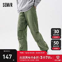 森马（Semir）牛仔长裤男2024春季日常简约宽松直筒裤经典时尚通勤裤子 绿色调00344 165/70A/S