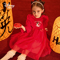 Disney 迪士尼 女童长袖连衣裙 爱莎新年公主裙