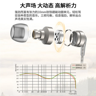 SoundMAGIC声美E80D Type-C插口数字耳机高清解码入耳式手机电脑游戏电竞有线带唛高保真音质 枪色