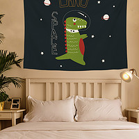 卡通恐龙背景布卧室挂布墙面装饰儿童房床头墙布拍摄背景装饰挂毯