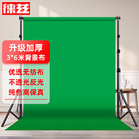 徕兹 绿幕抠像布直播背景布3*6米加厚纯色绿布幕布摄影柔光布拍照背景布人像证件照拍摄吸光布