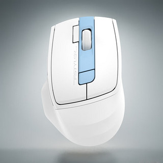 双飞燕（A4TECH）FB45CS Air无线双模蓝牙鼠标静音可充电适用苹果Mac华为平板空中多媒体 FB45CS Air浅蓝白 鼠标 2.4G+蓝牙+充电