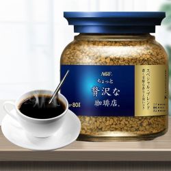 冻干咖啡_AGF 奢华咖啡店 特浓速溶黑咖啡 混合风味 80g多少钱-什么值得买