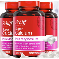 Schiff旭福 升级液体钙+镁维生素d3-90粒*3