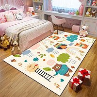 KAYE卧室儿童房地毯加厚隔音客厅茶几毯早教游戏爬行垫卡通家用床边毯 Child-T36 80x160 cm