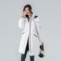 雪中飞 SNOWFLYING秋冬时尚显瘦韩版防风保暖女士休闲长款廓形羽绒服