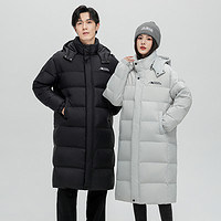 雪中飞 SNOWFLYING 冬男女长款羽绒服过膝保暖时尚简约经典韩版