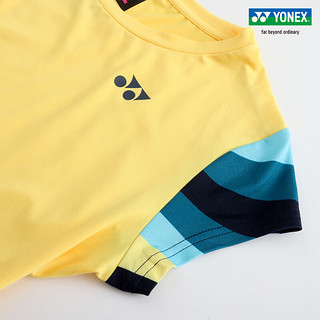YONEX/尤尼克斯 20754EX 24SS大赛系列 澳网大赛女款 透气运动T恤yy 柔黄色 M