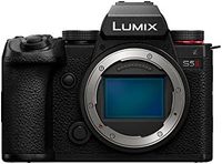 Panasonic 松下 LUMIX DC-S5M2 全画幅无反相机,4K 60P 和 6k 30P,,Wi-Fi,相位混合自动对焦,带 779 点,主动式IS,黑色