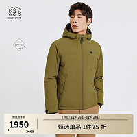 KOLON SPORT 可隆棉服 男子户外戈尔防风防泼水运动透汽中量衣外套 LHPJ2WN133-OL 橄榄绿 175/L