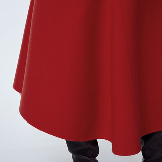 江南布衣（JNBY）【红透新年】23冬季半身裙荷叶边设计感简约5NBD10540 622/正红 M