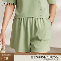 Amii2022年夏季新款凉感雪纺衫短裤休闲时尚套装女设计感两件套