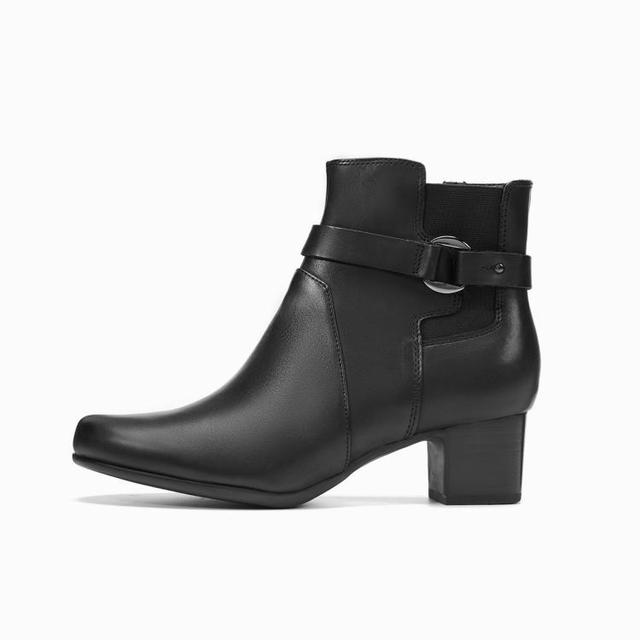 Clarks 尖头搭扣中筒时装靴