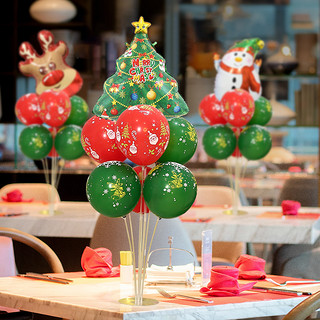 圣诞节气球桌飘圣诞树老人装饰新年活动氛围场景布置品