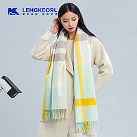 LENGKEORL 凌克 100%羊毛围巾女朋友秋冬季韩版保暖披肩女生生日礼物送妈妈老婆